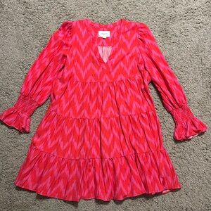 EUC Pomander Place (Tuckernuck) Kenzo dress, pink/red, size L